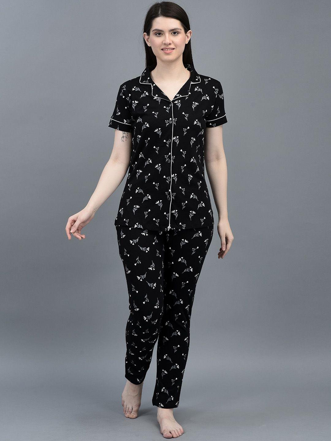 dollar missy floral printed pure cotton night suit