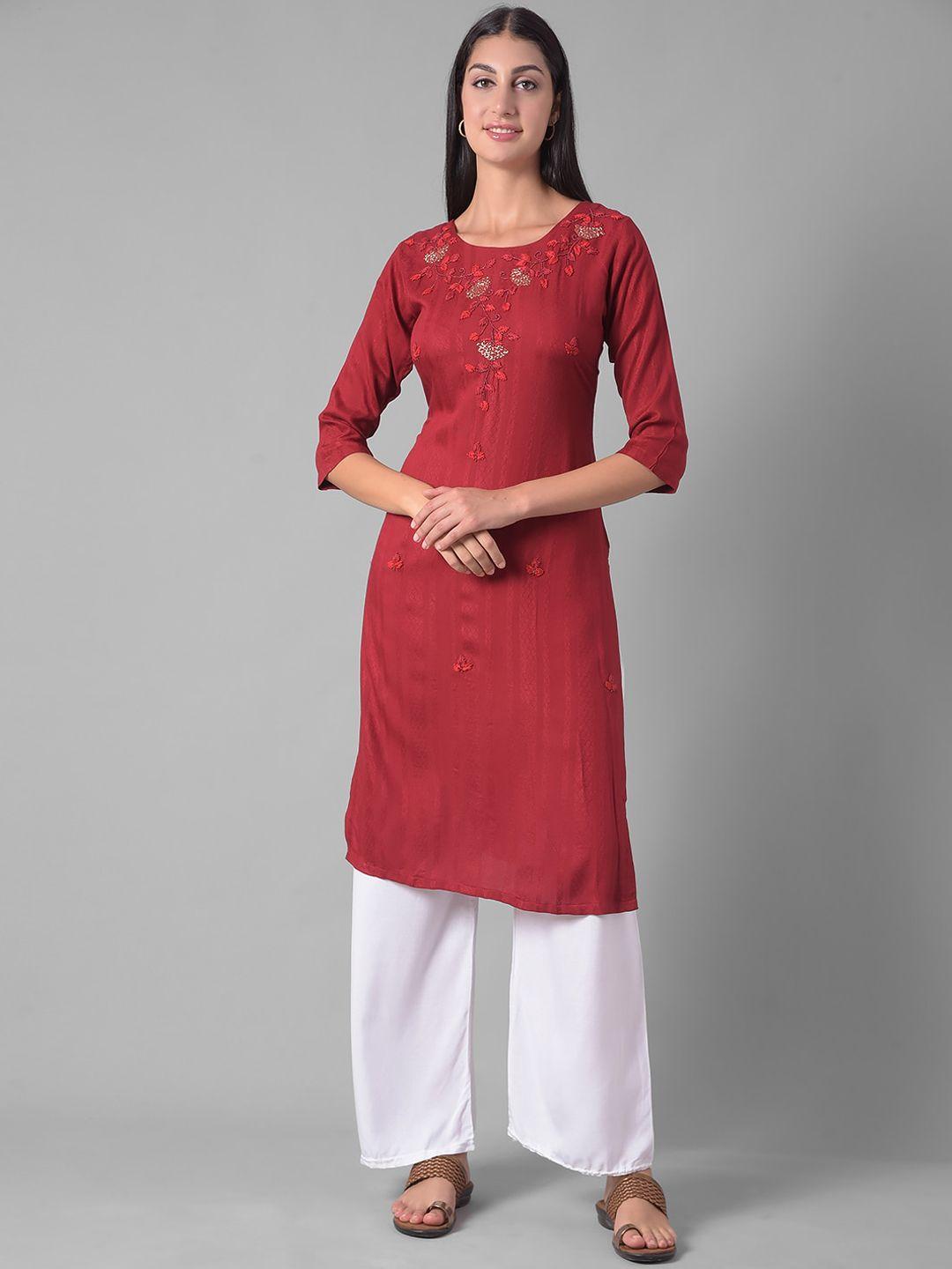 dollar missy geometric woven design thread work kurta