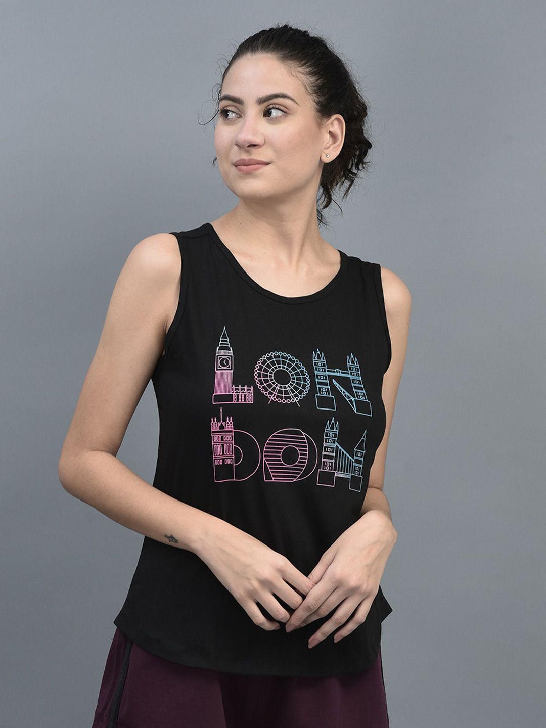 dollar missy graphic printed pure cotton tank top