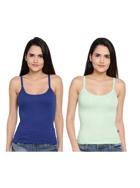 dollar missy green & blue camisole pack of - 2