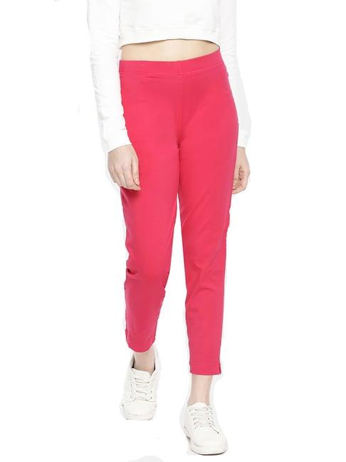 dollar missy hot pink regular fit cigarette trousers