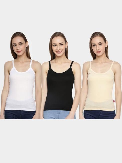 dollar missy multicolor cotton camisole - pack of 3