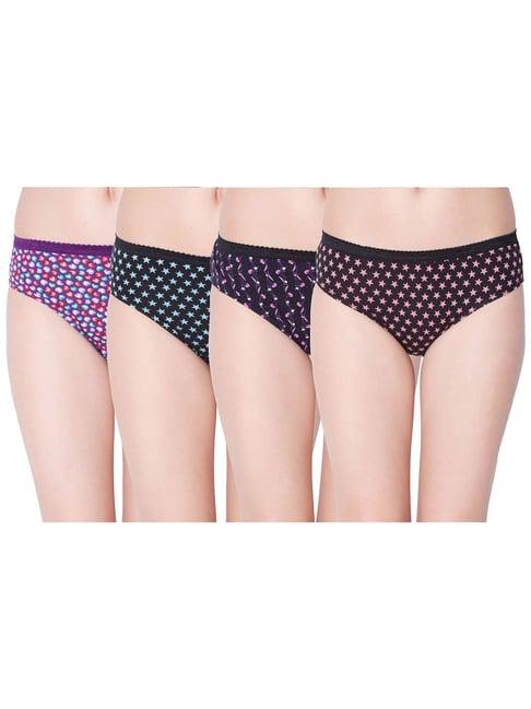 dollar missy multicolor printed hipster panty (pack  of 4)