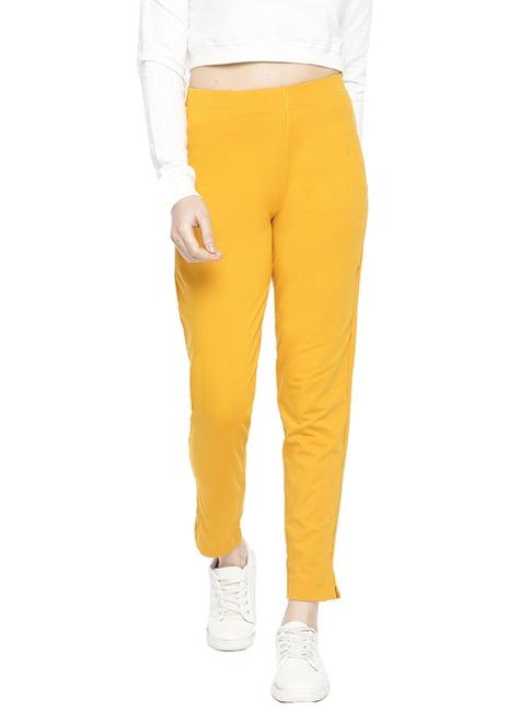 dollar missy mustard elasticated trousers