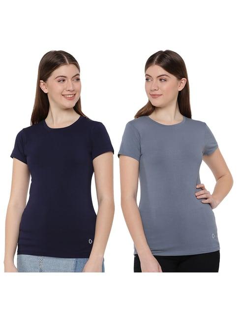 dollar missy navy & grey regular fit t-shirt (pack of 2)