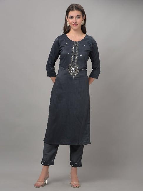 dollar missy navy embellished kurta with pants