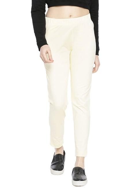 dollar missy off white elasticated trousers