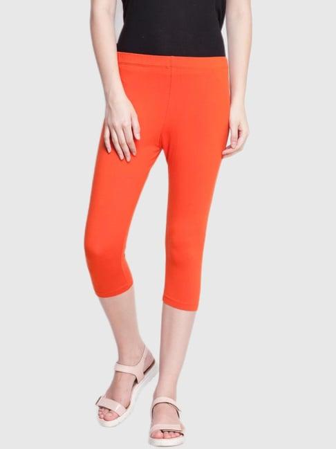 dollar missy orange skinny fit capris