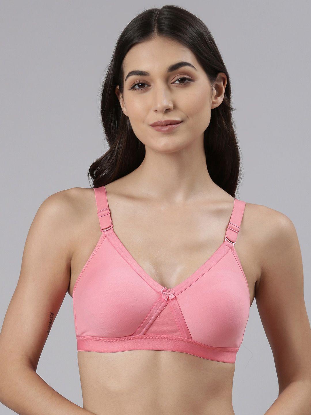 dollar missy pink non padded cotton bra