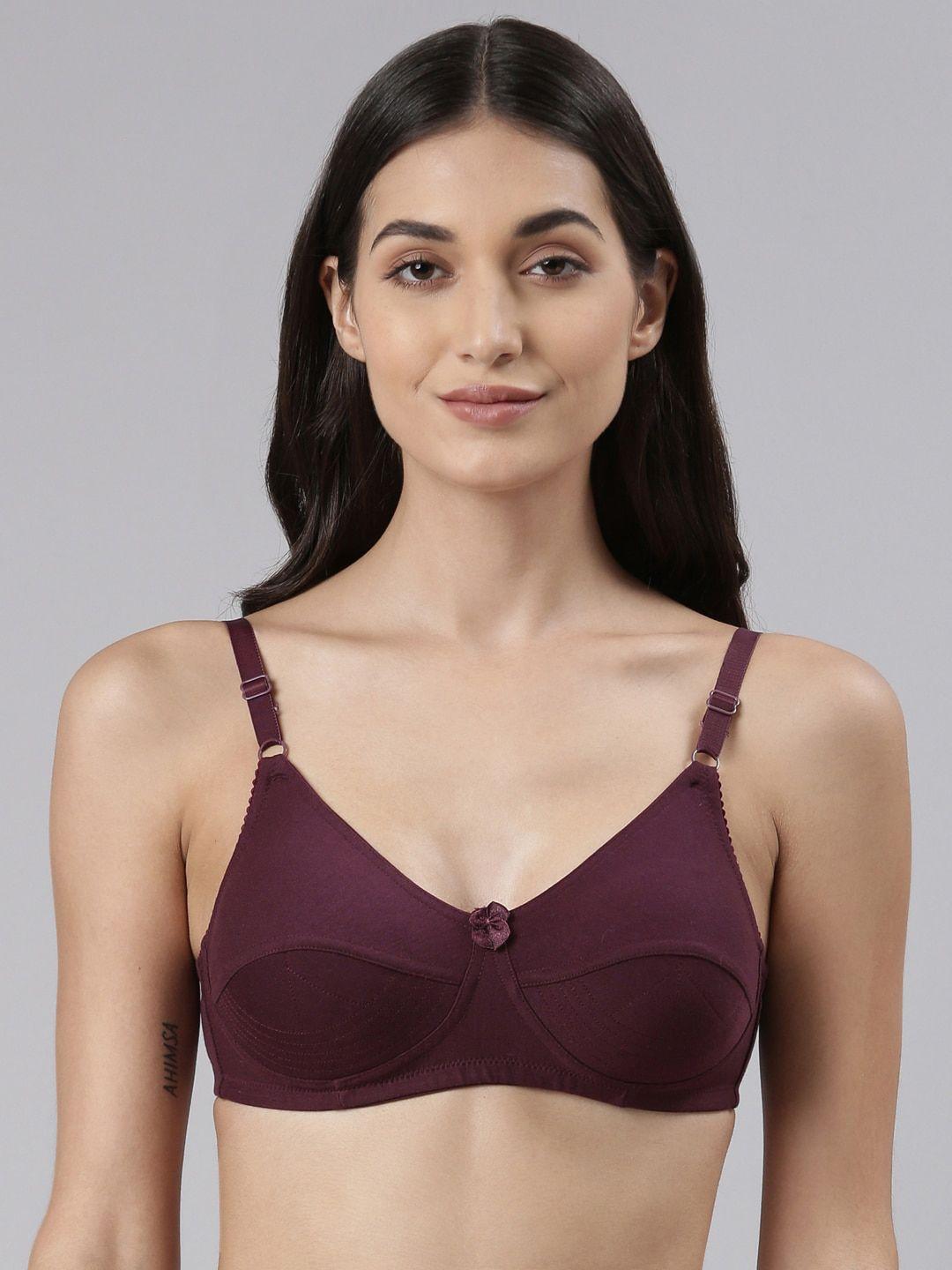 dollar missy purple non padded cotton bra