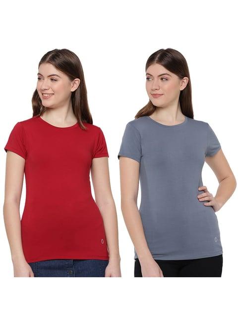 dollar missy red & grey regular fit t-shirt (pack of 2)