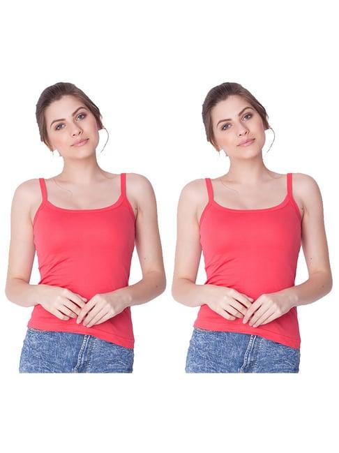 dollar missy red cotton camisole (pack of 2)