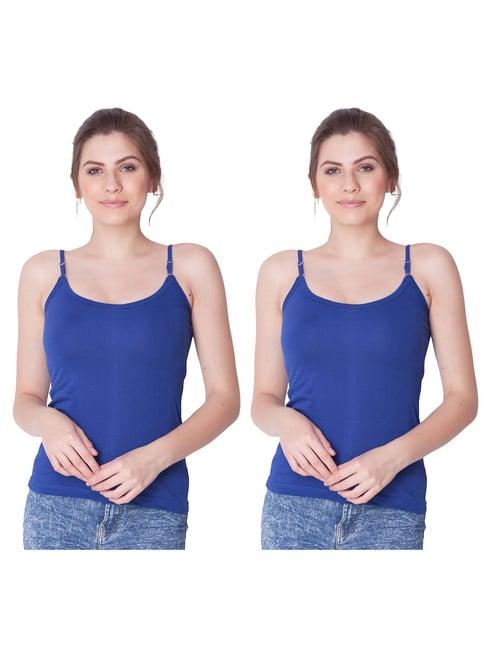 dollar missy true blue cotton camisole (pack of 2)