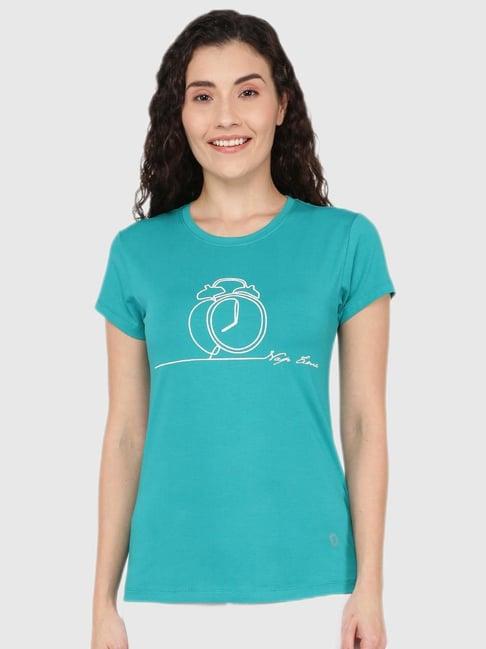 dollar missy turquoise graphic print t shirt