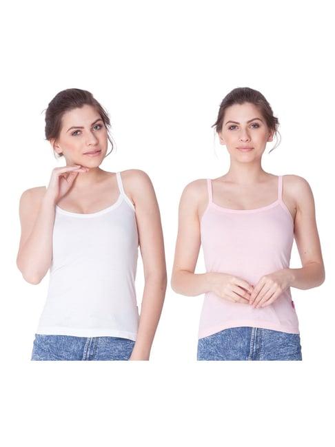 dollar missy white & pink camisole pack of - 2