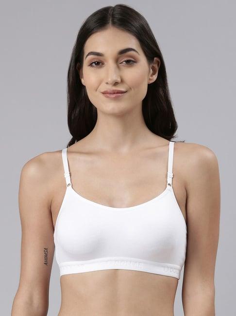 dollar missy white cotton seamless bra