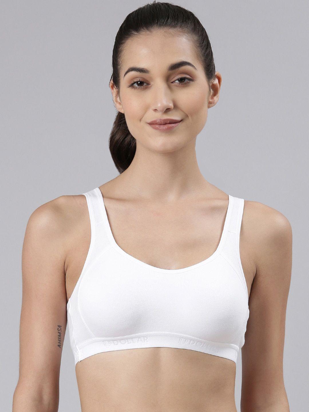 dollar missy white non padded cotton bra