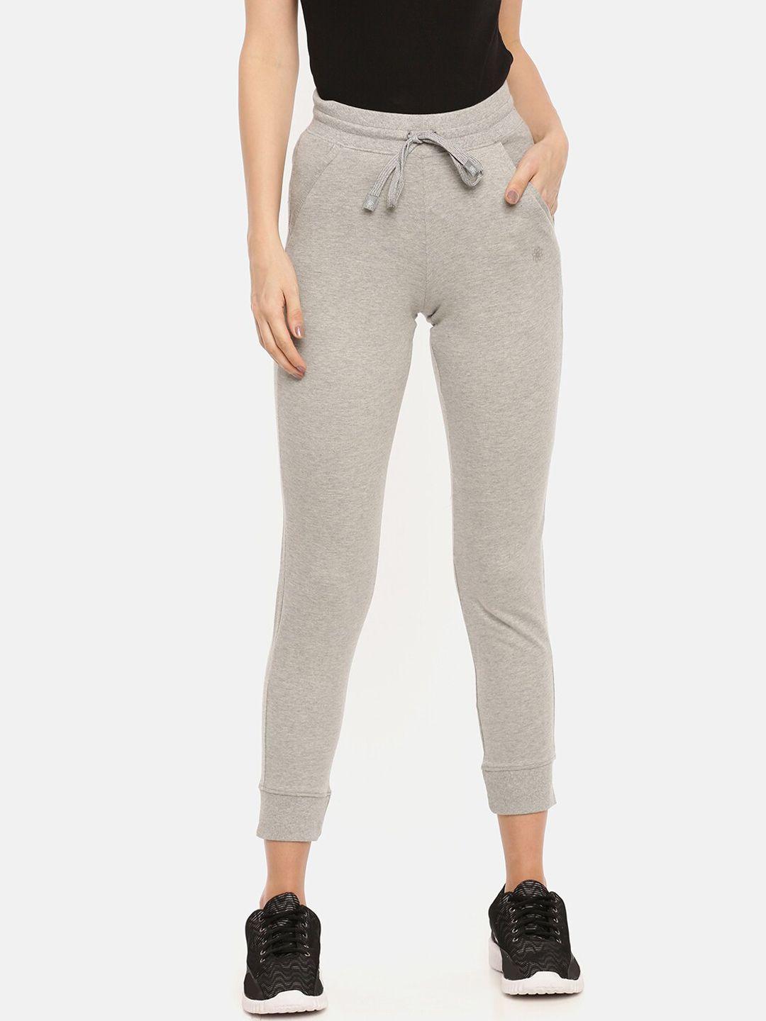 dollar missy women grey melange solid joggers