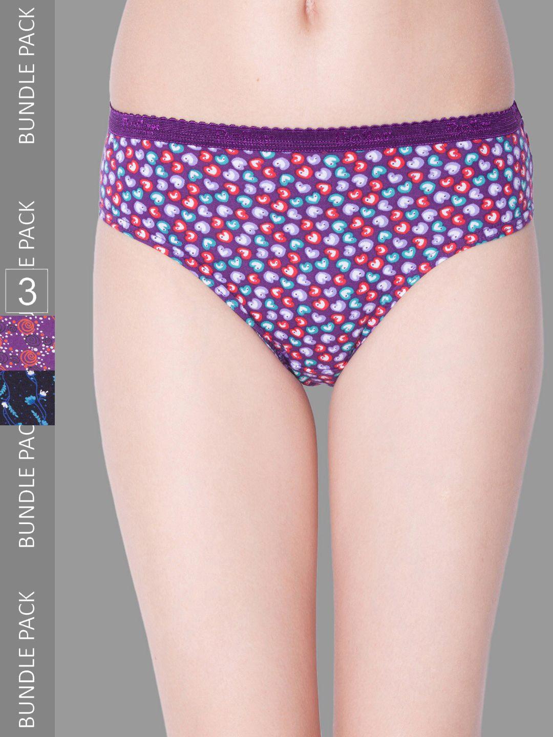 dollar missy women pack of 3 assorted cotton anti microbial hipster briefs
