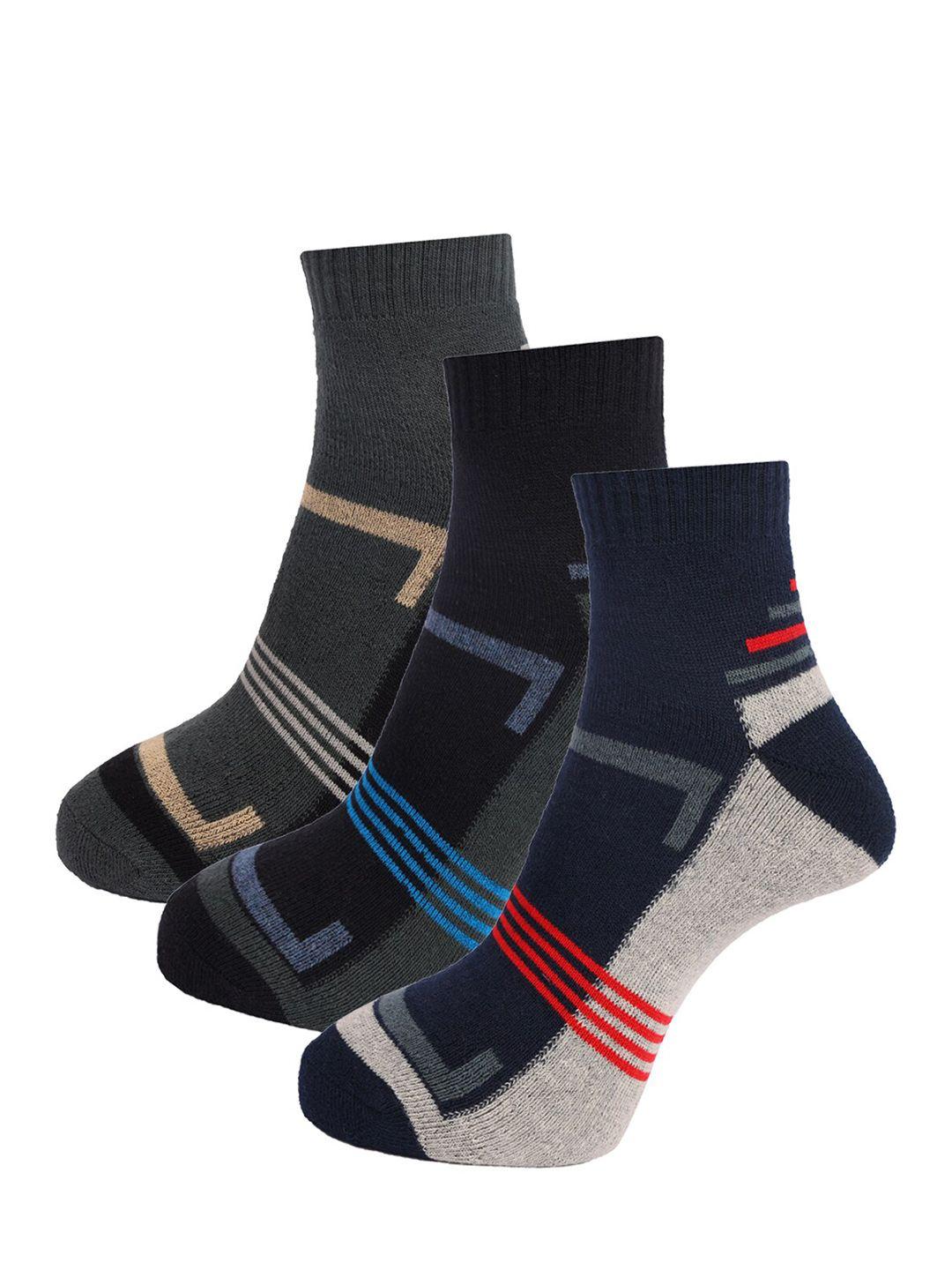 dollar socks men pack of 3 assorted above ankle-length combed cotton socks