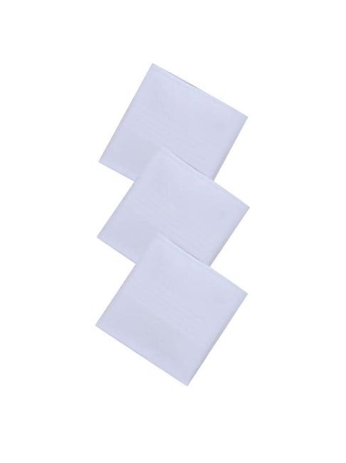dollar white solid handkerchiefs for men - pack of 10