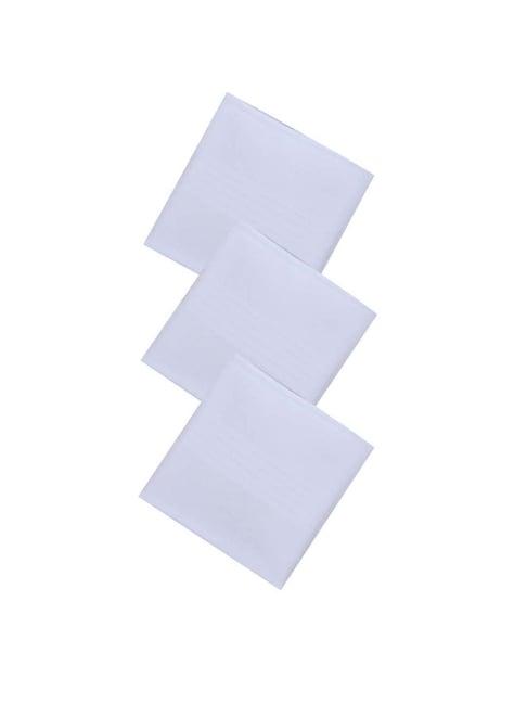 dollar white solid handkerchiefs for men - pack of 6