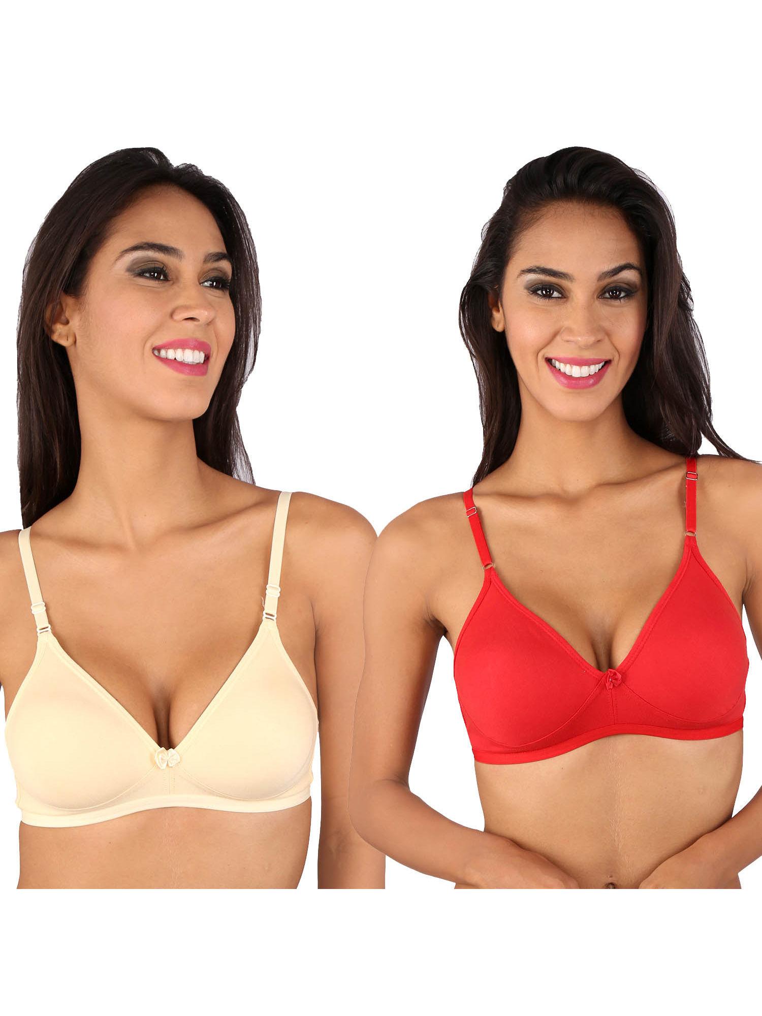 dolly t-shirt bra skin-red set of 2