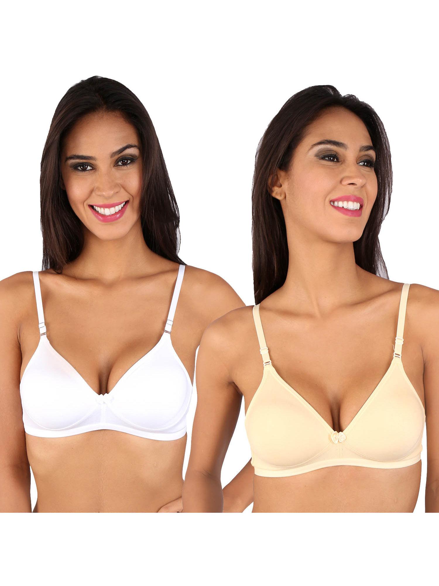 dolly t-shirt bra white-skin set of 2