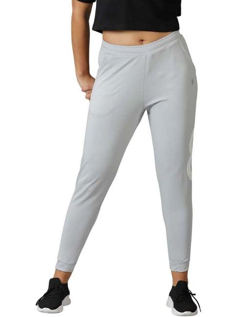 domin8 grey printed sports track pants