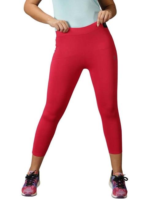 domin8 pink mid rise sports tights