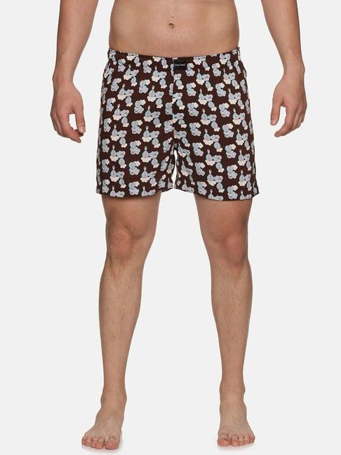 don vino black regular fit printed boxers