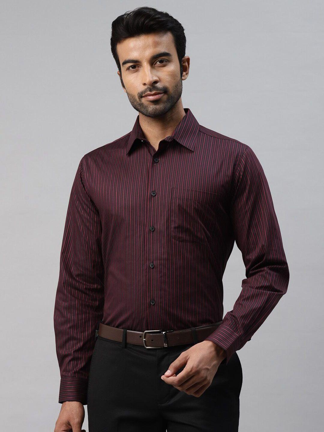 don vino comfort slim fit striped cotton formal shirt