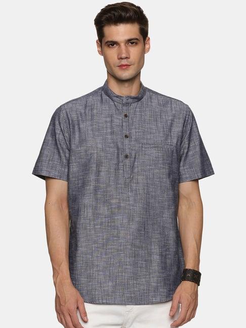 don vino grey regular fit shirt