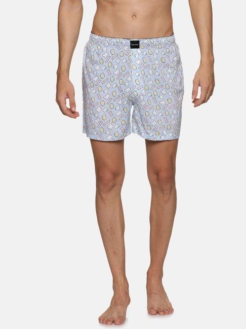 don vino light blue printed boxer shorts