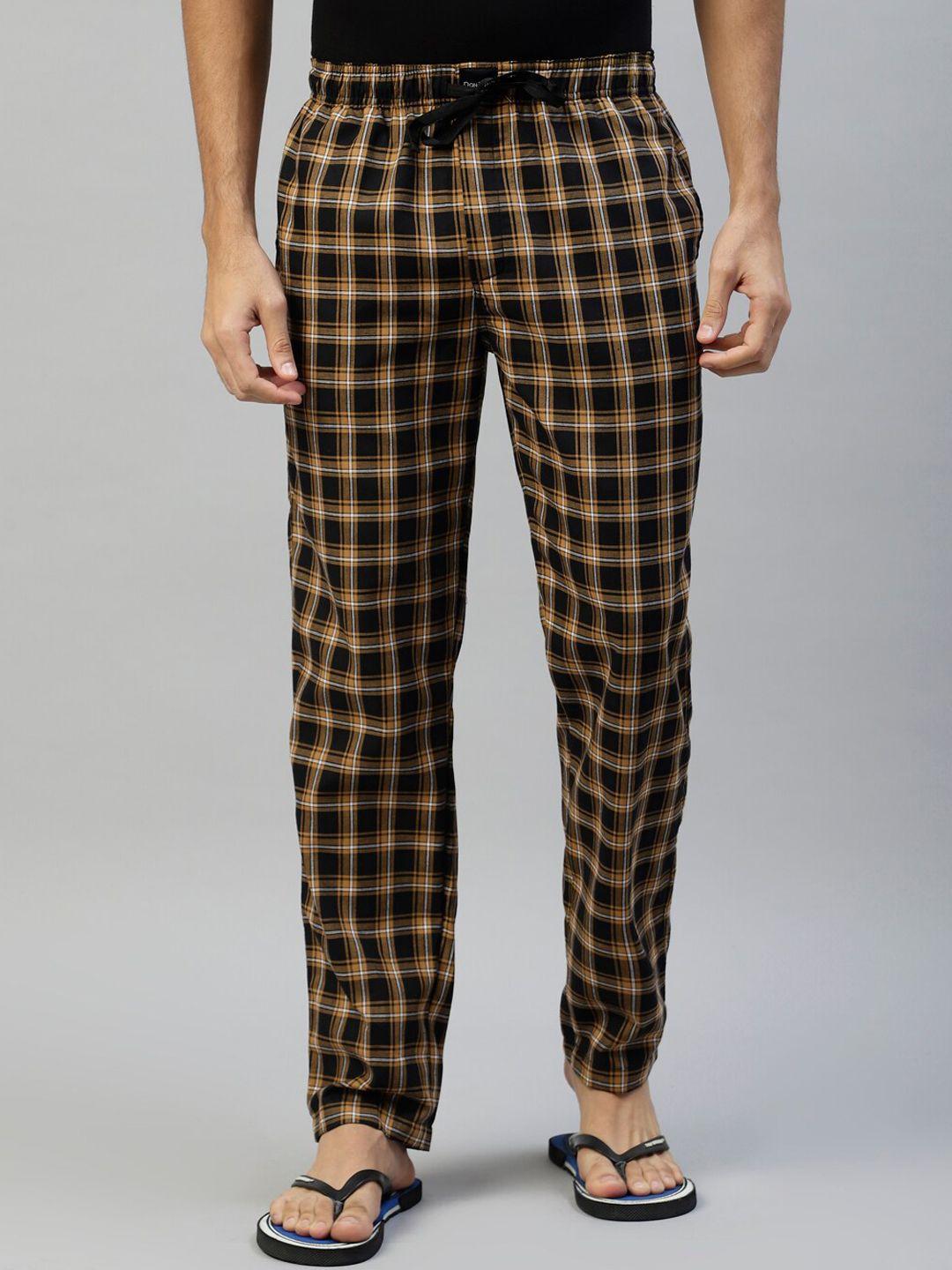 don vino men checks cotton lounge pants