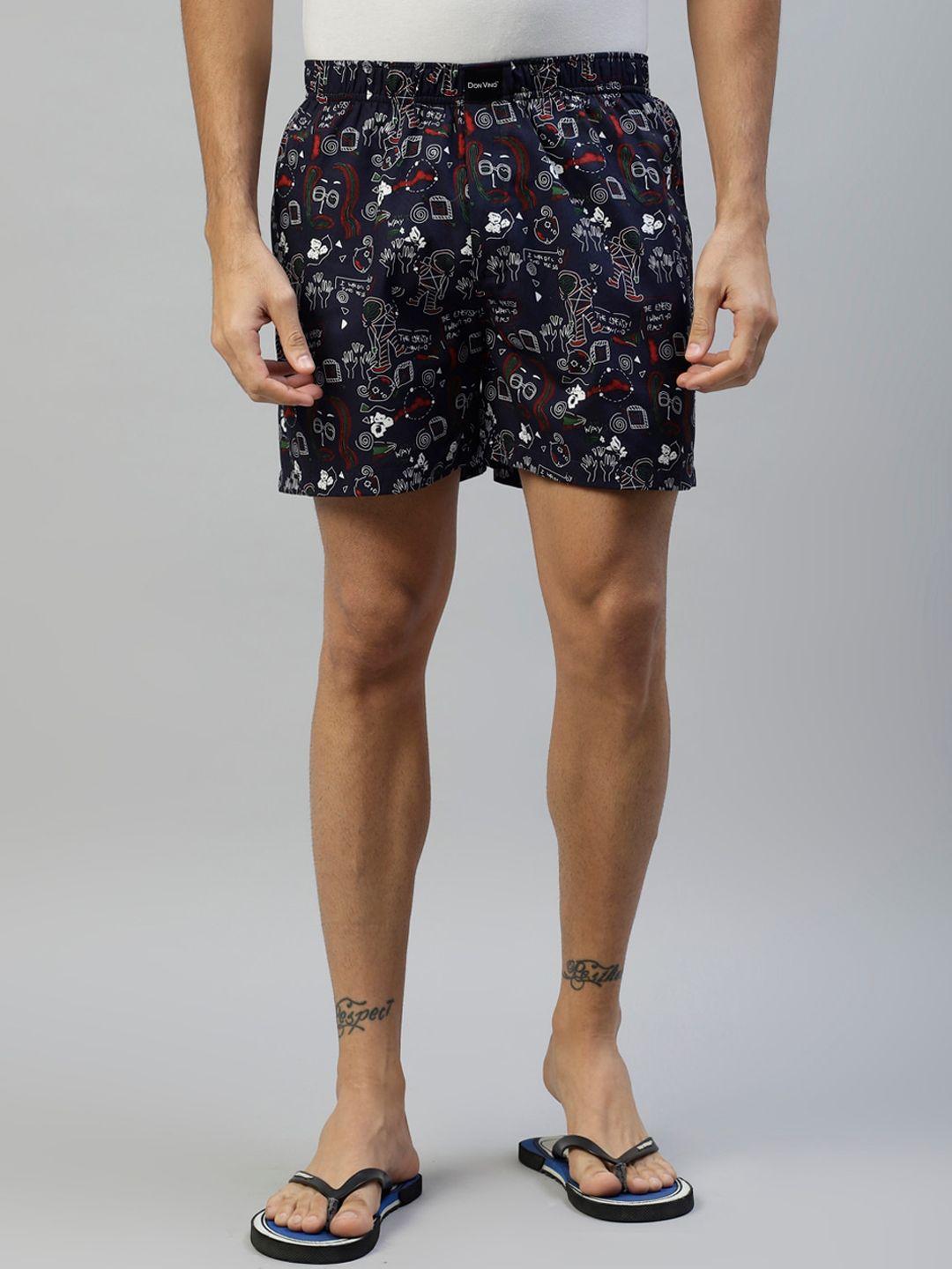 don vino men printed mid-rise cotton boxers