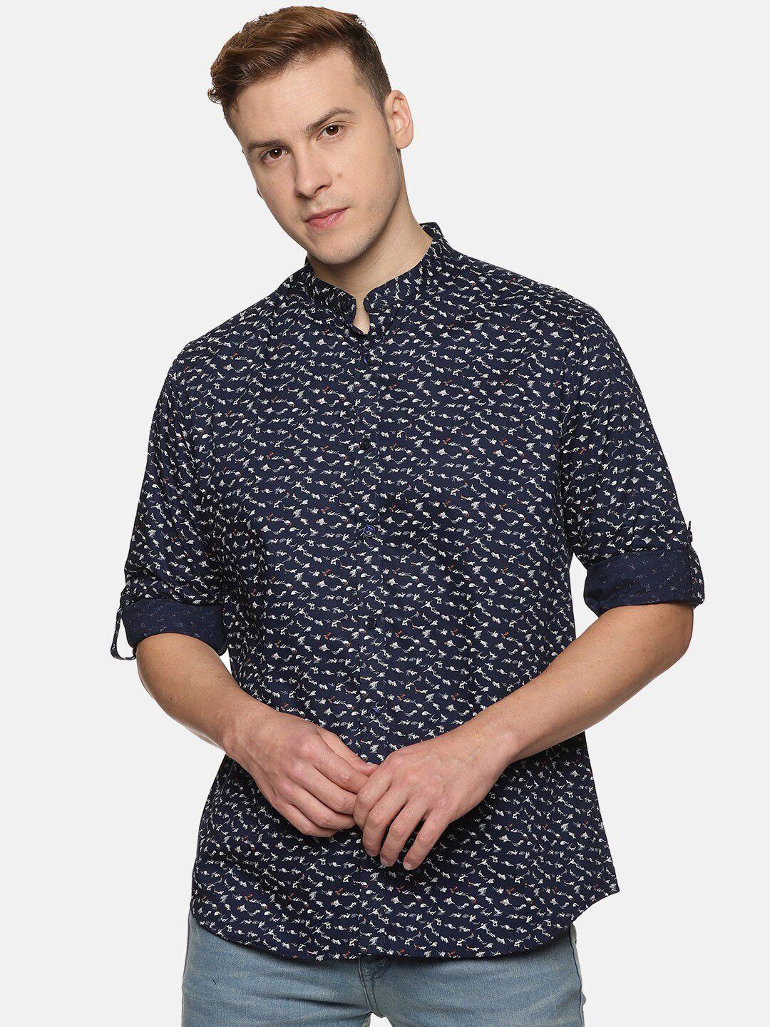 don vino men relaxed slim fit floral printed cotton casual shirt