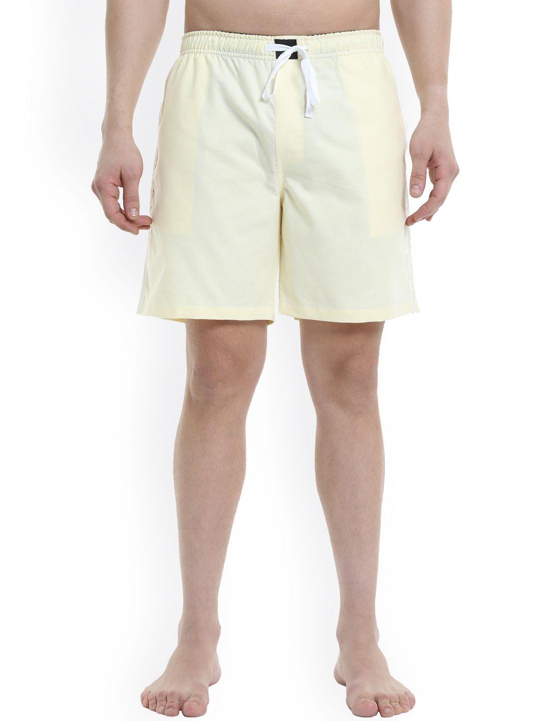 don vino men yellow cotton outdoor shorts