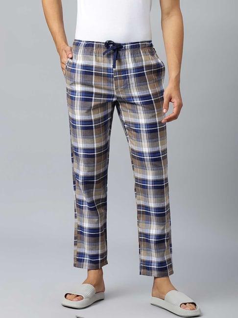 don vino multicolor relaxed fit check lounge pants