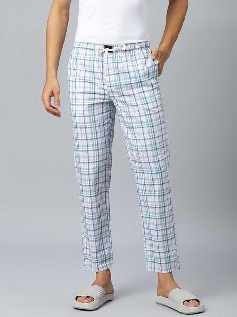 don vino multicolor relaxed fit check lounge pants