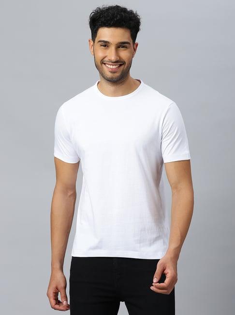 don vino white regular fit crew t-shirt