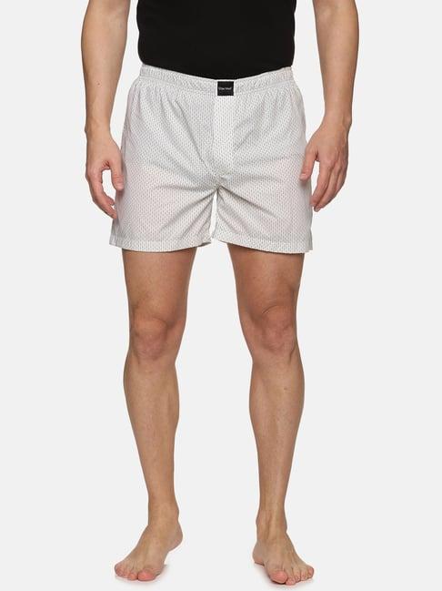 don vino white regular fit printed boxers