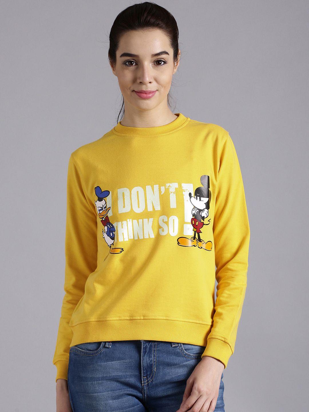 donald duck yellow printed sweatshirt