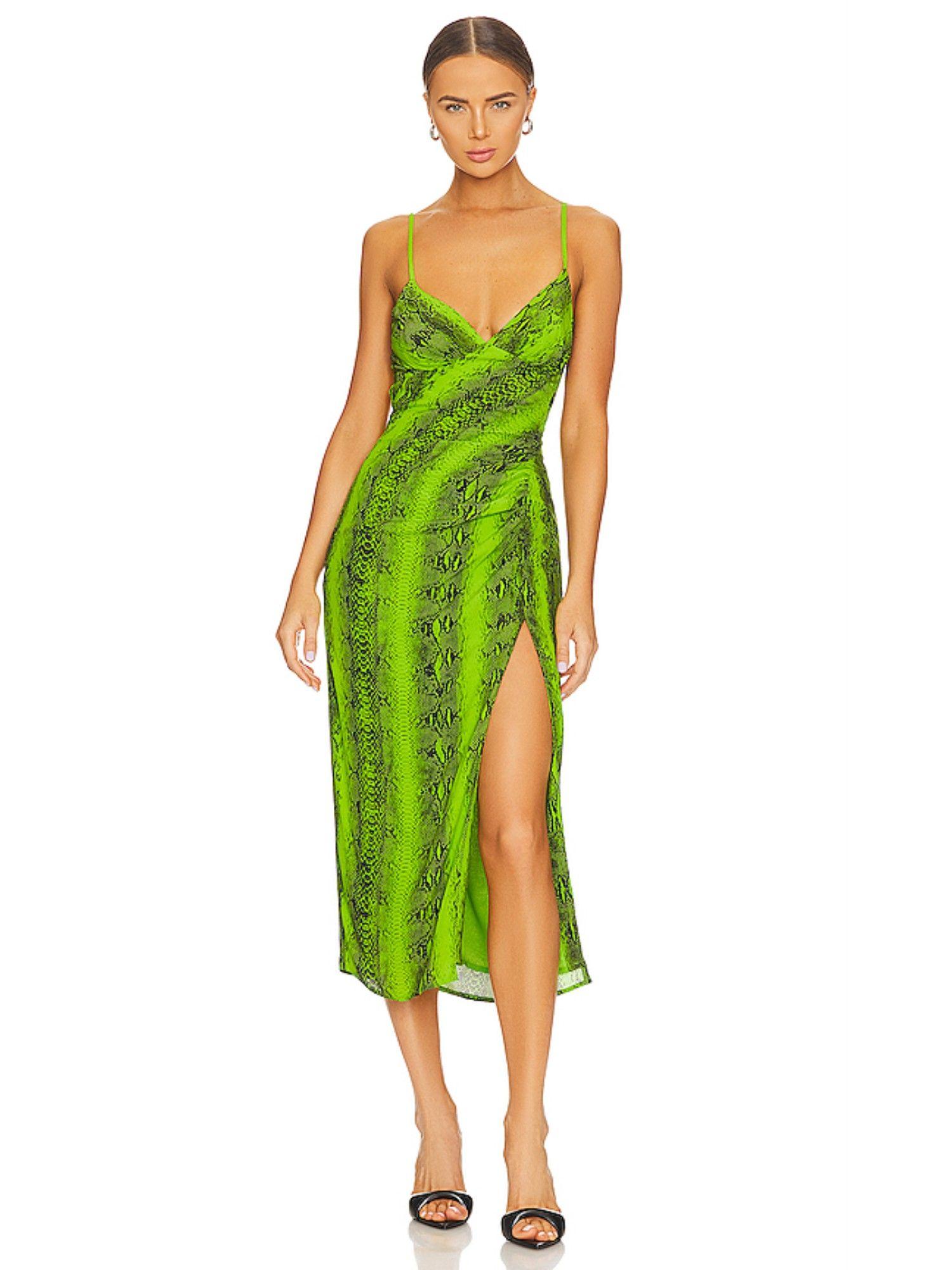 donatella high slit slip dress