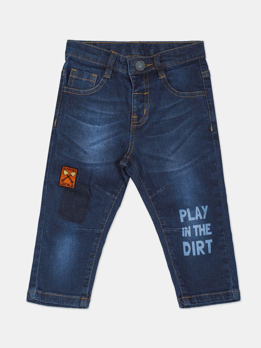 donuts boys blue regular fit mid-rise clean look jeans