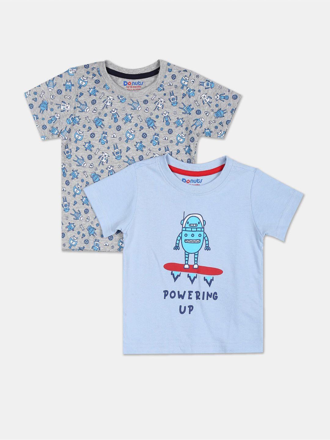 donuts-boys-grey-&-blue-2-printed-t-shirts