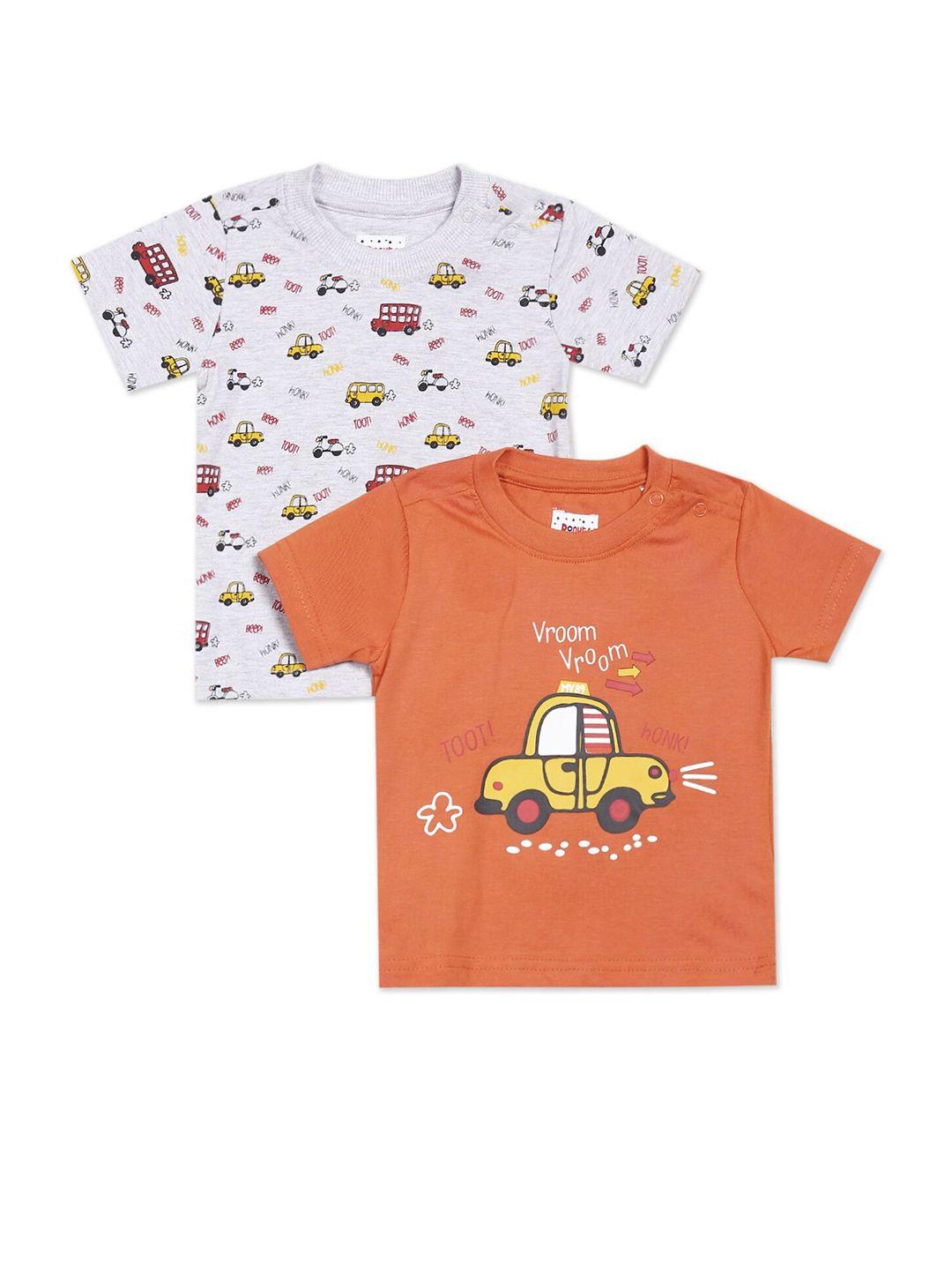 donuts boys multicoloured pack of 2 printed t-shirt