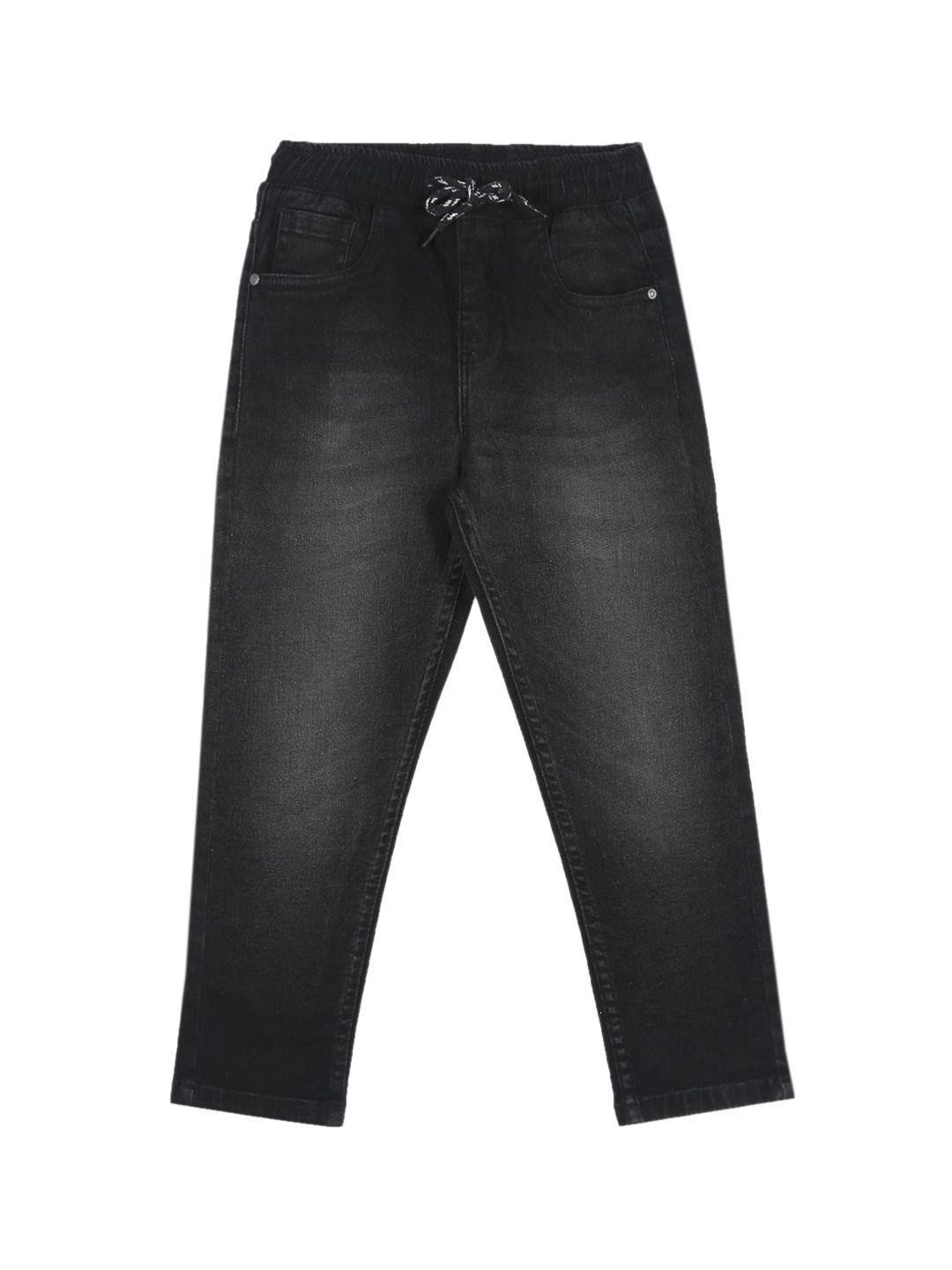 donuts boys black mid rise stone washed jeans