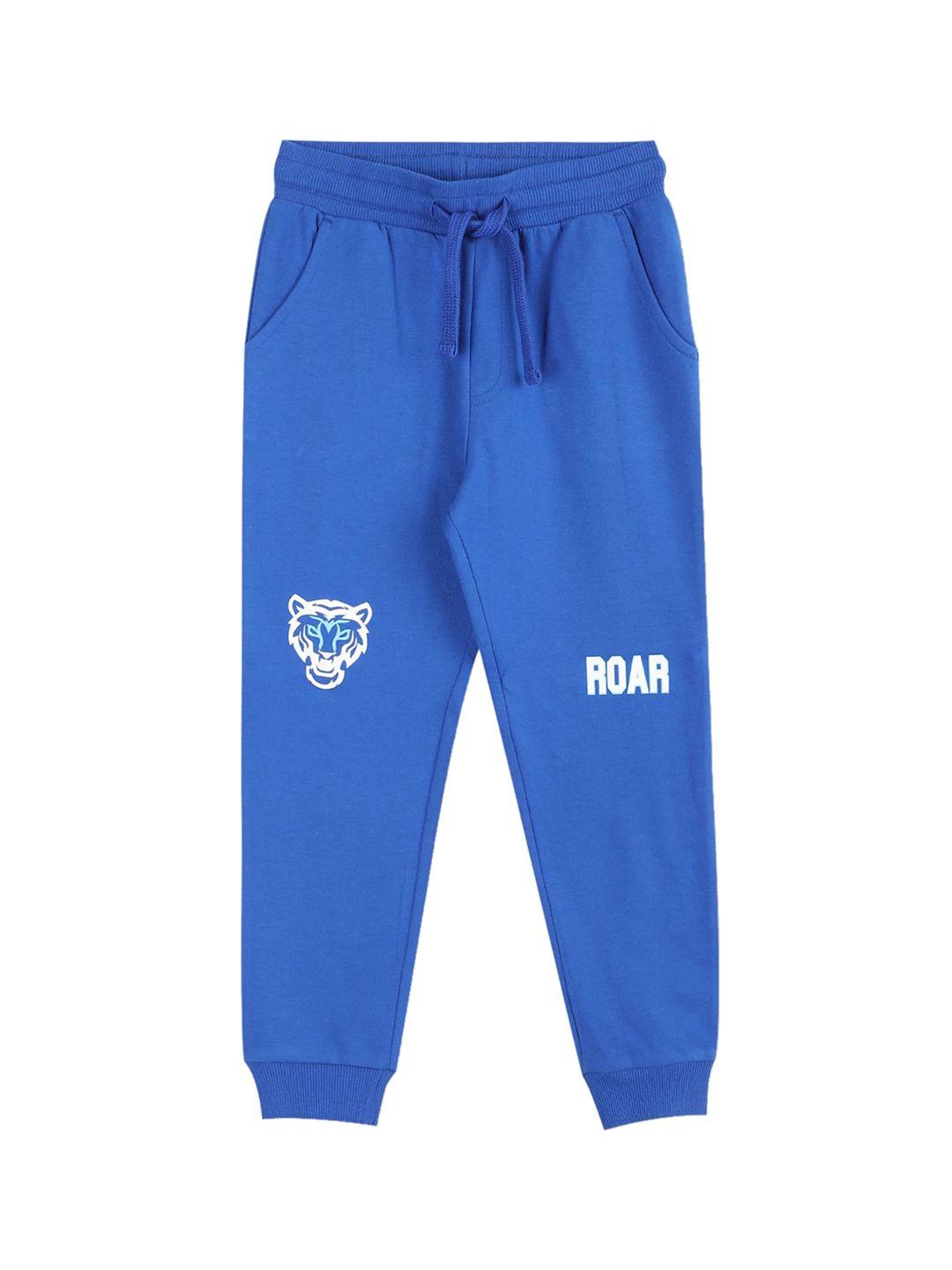 donuts boys blue solid straight-fit joggers
