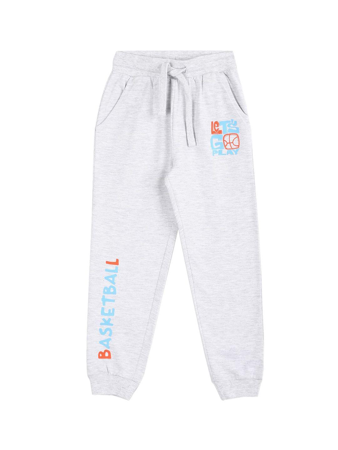 donuts boys grey  melange solid straight fit  cotton joggers